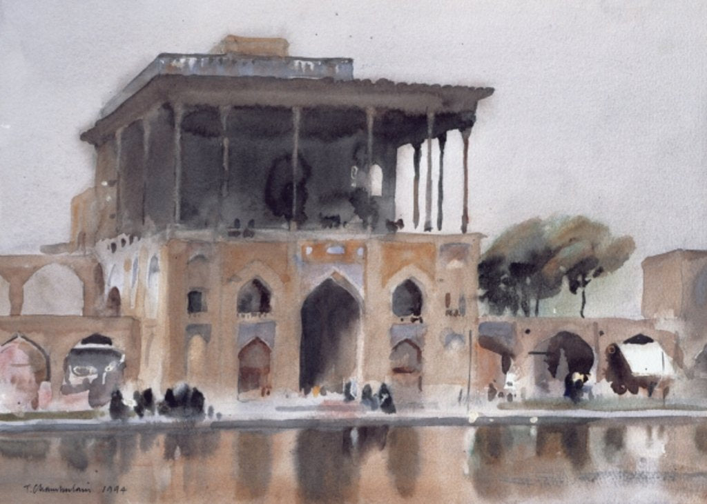 Detail of Ali Qapu Palace, Isfahan, 1994 by Trevor Chamberlain