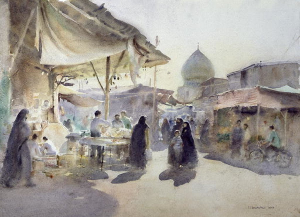 Detail of Light and Shade, Shiraz Bazaar, 1994 by Trevor Chamberlain