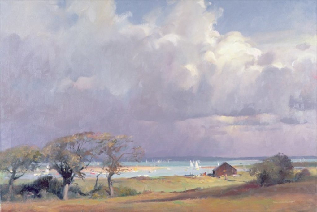 Detail of Threatening storm in the Solent, 1989 by Trevor Chamberlain
