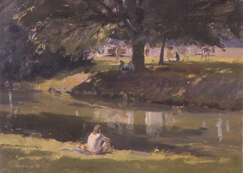 Detail of High Summer, Castle Grounds, Hertford, 1988 by Trevor Chamberlain