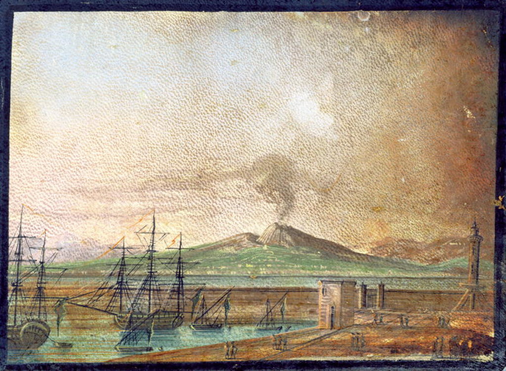 Detail of Vesuvius smoking by Michael Faraday