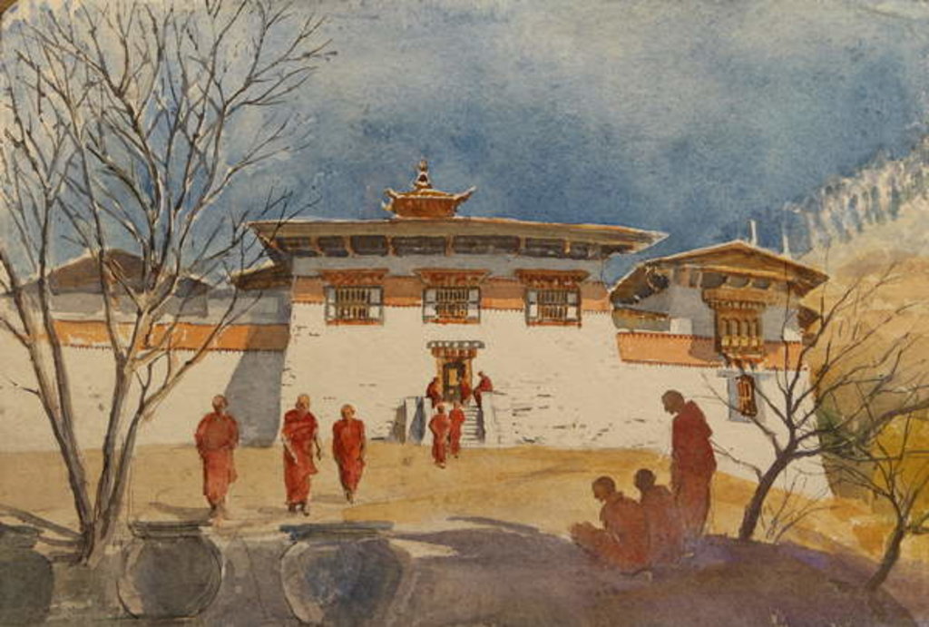 Detail of Simtokha Dzong by Tim Scott Bolton