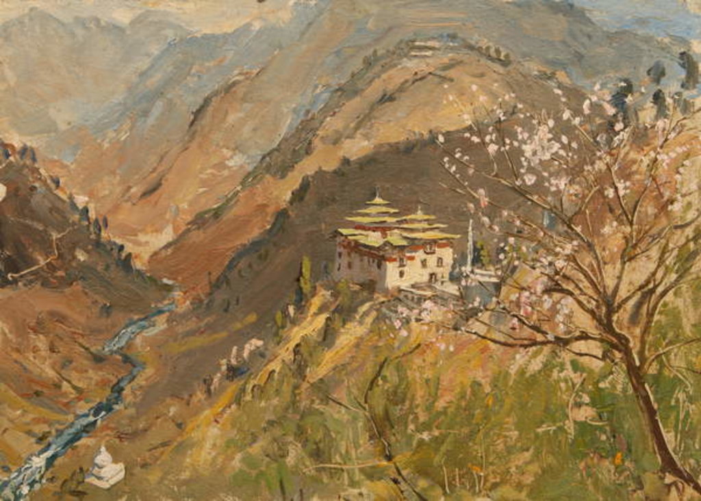 Detail of Tashigang Dzong by Tim Scott Bolton