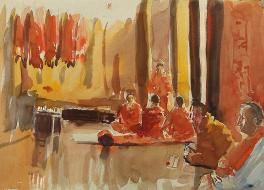 Detail of Trongsa Monks by Tim Scott Bolton