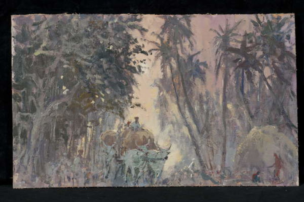 Detail of Bullock Carts, Evening Light by Tim Scott Bolton