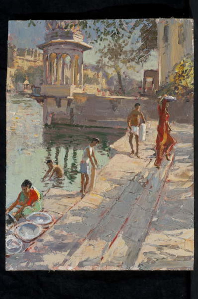 Detail of Udaipur Temple Bathing by Tim Scott Bolton