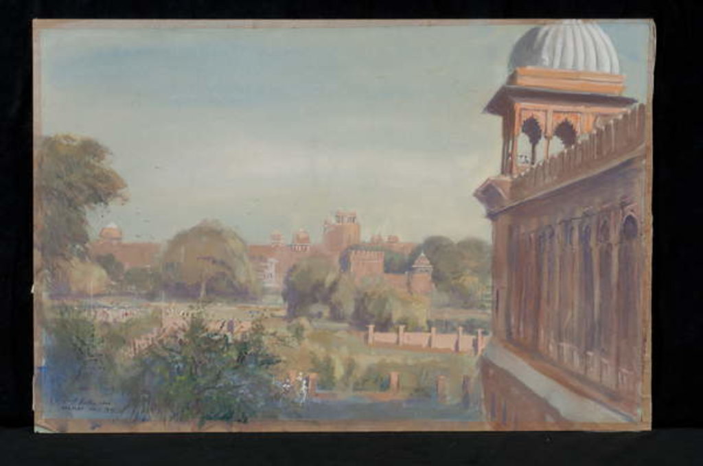 Detail of Red Fort from Jama Masjid, 2004 by Tim Scott Bolton