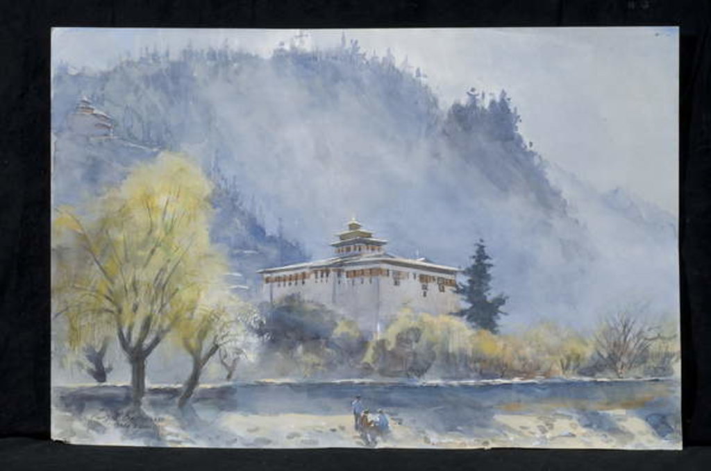 Detail of Paro Dzong, Bhutan, 2013 by Tim Scott Bolton