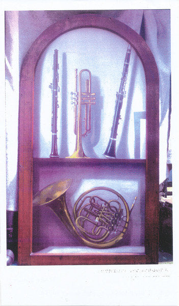 Detail of I Hear Music, Sweet Music oil on panel by Terry Scales