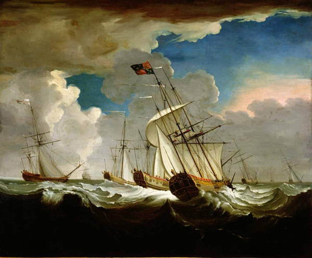 Detail of The 'Royal Charlotte' Returning to England with Princess Charlotte of Mecklenburg-Strelitz by Richard Wright