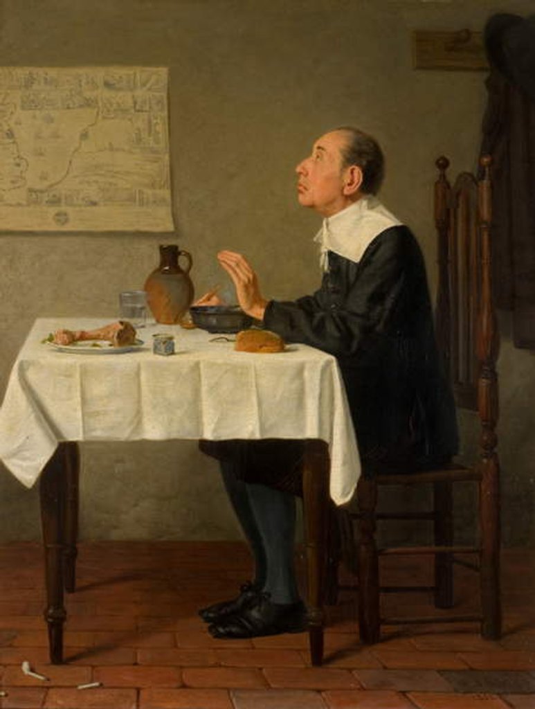 Detail of Thanks for Small Mercies by Henry Stacy Marks