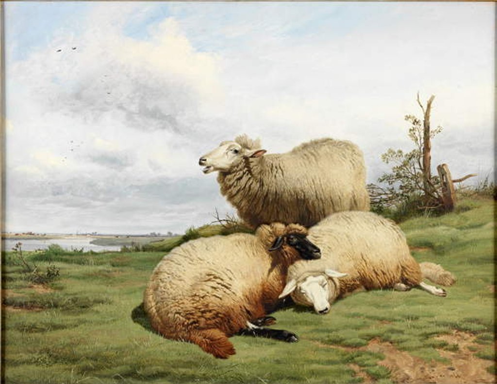 Detail of Midday Repose by Thomas Sidney Cooper