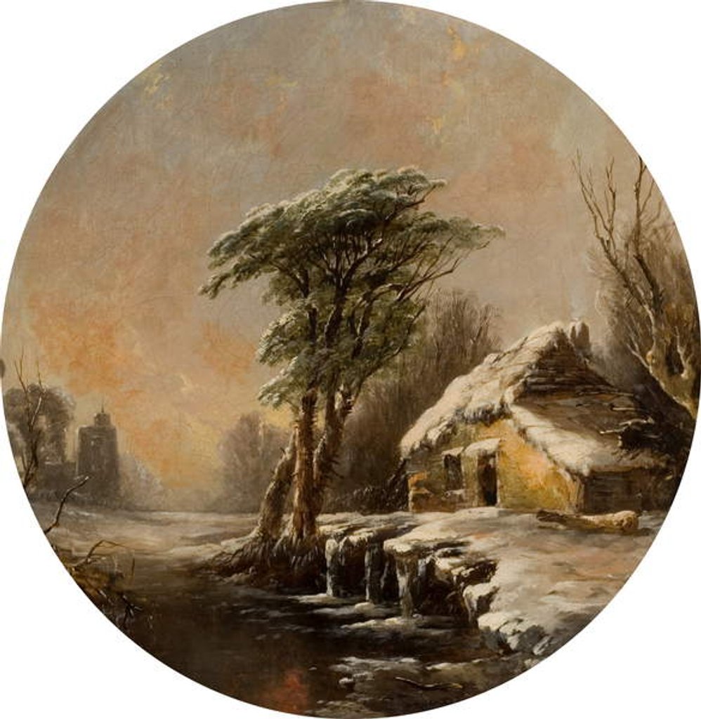Detail of Winter Scene by Alfred Montague
