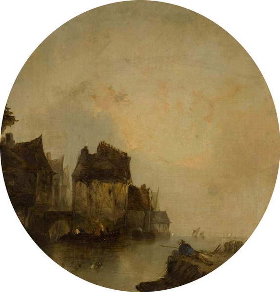 Detail of River Scene by Alfred Montague