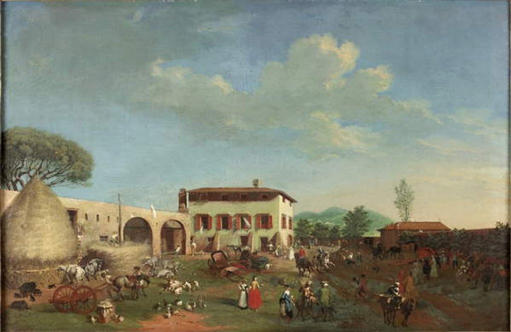 Detail of A Farmyard by Italian School