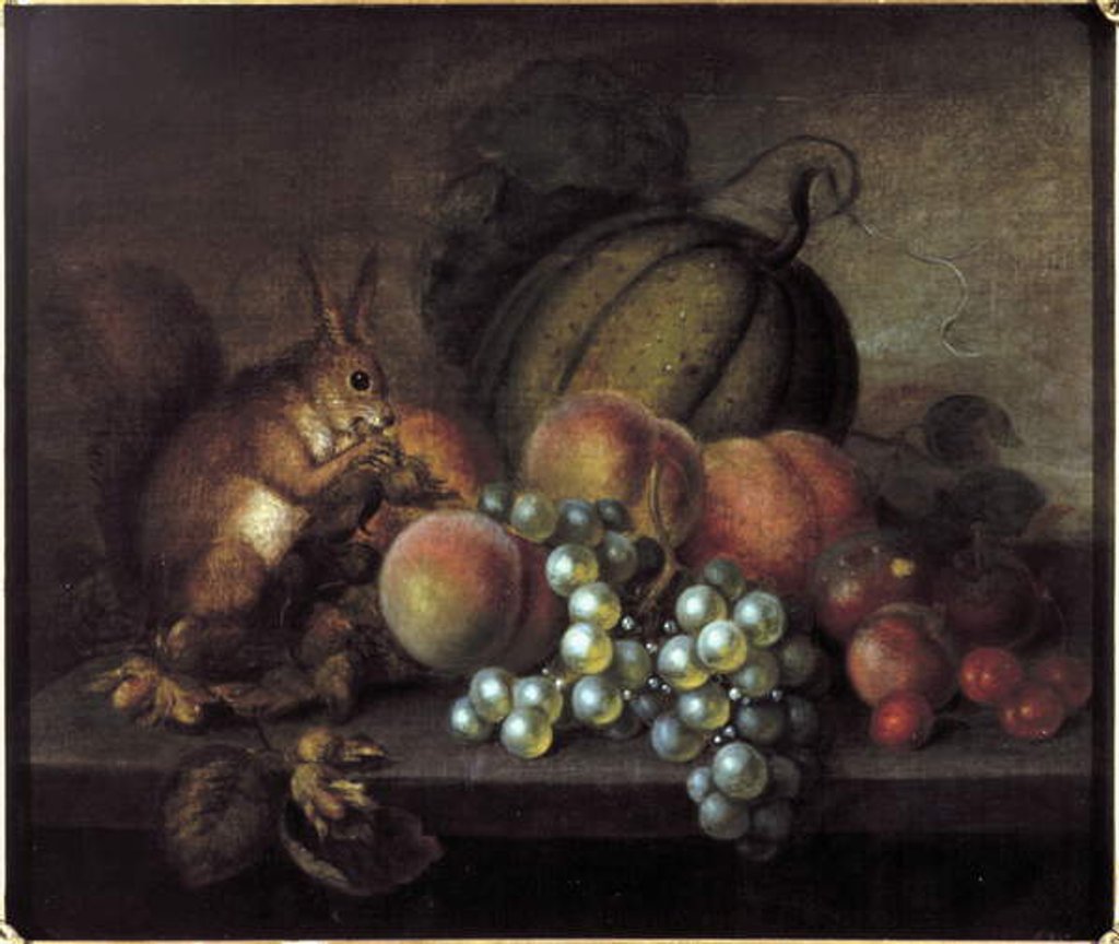Detail of Study of Fruit with Squirrel by George Gray