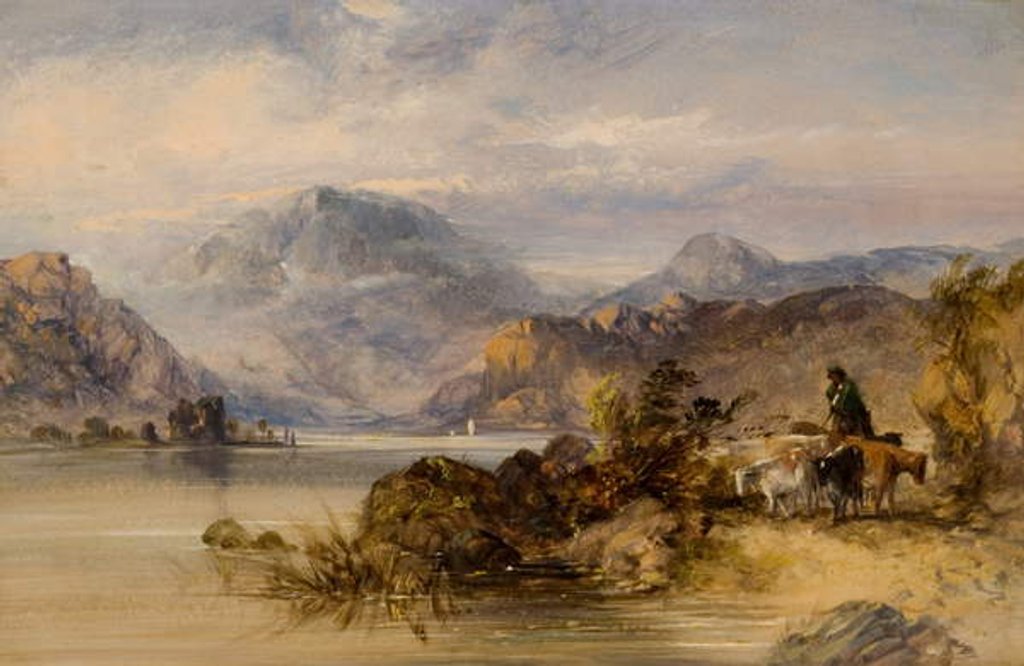 Detail of Highland Lake Scene by Thomas Miles II Richardson