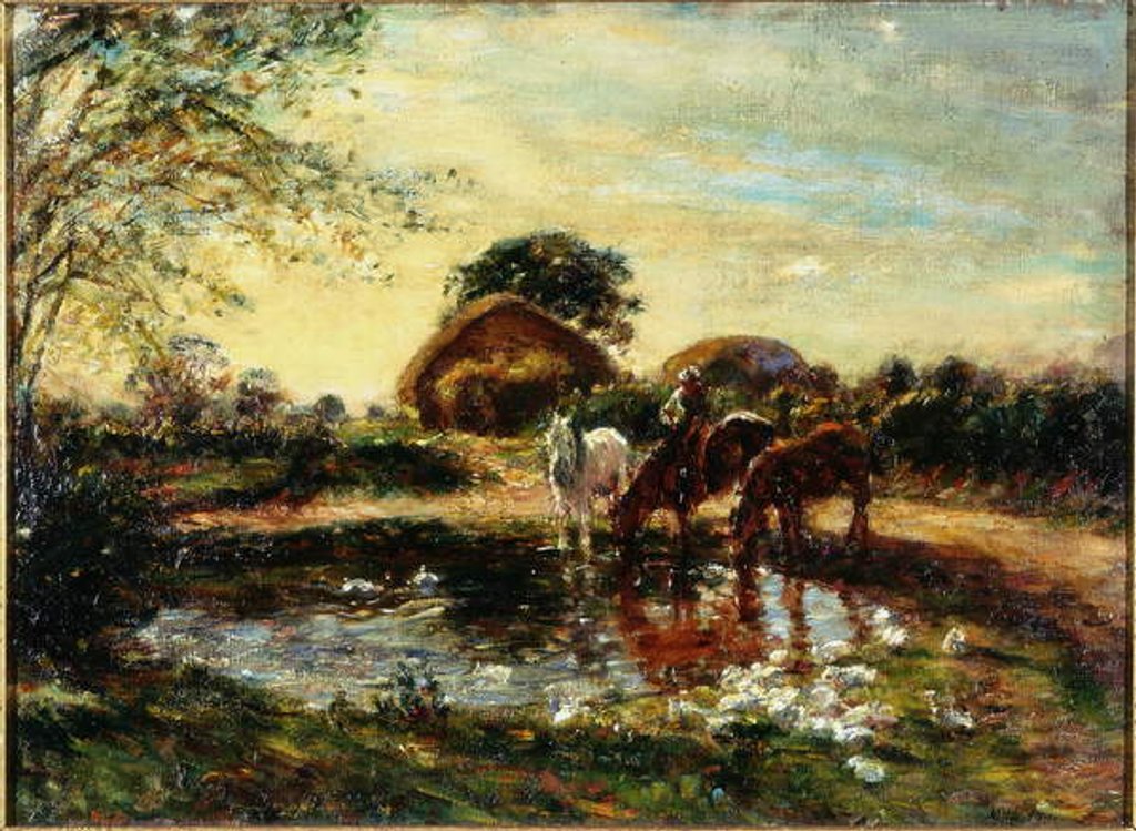 Detail of The Farm Pond by William Mark Fisher