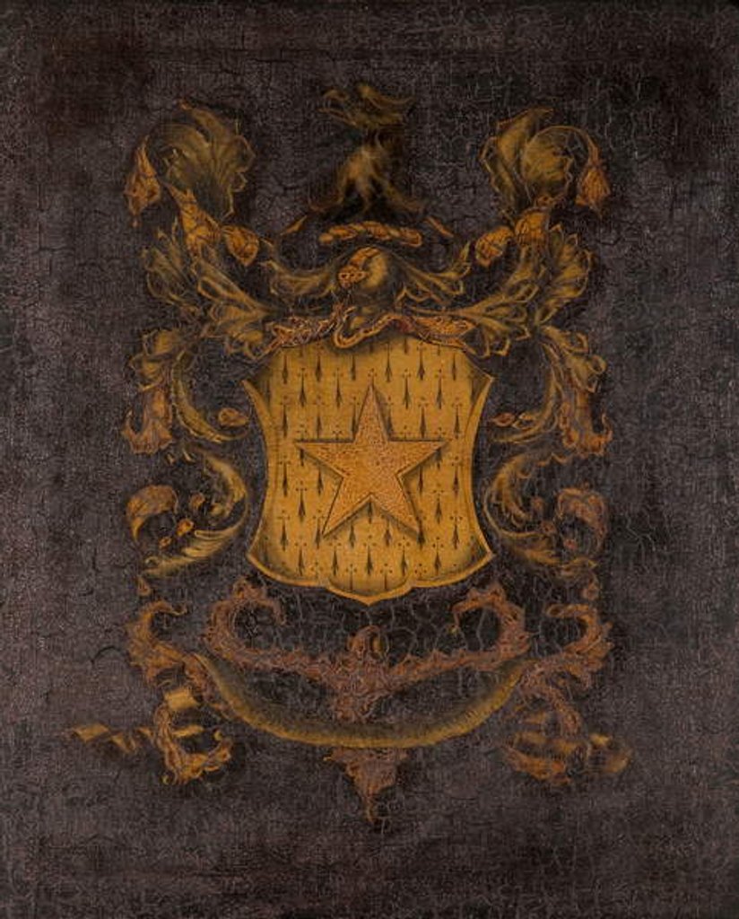 Detail of Hoyle Coat of Arms by School English