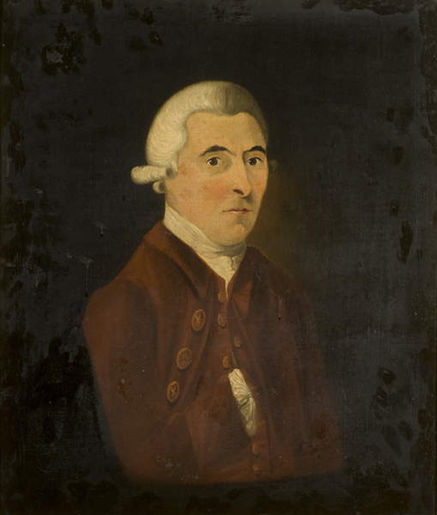 Detail of Portrait of Benjamin Gibson by English School