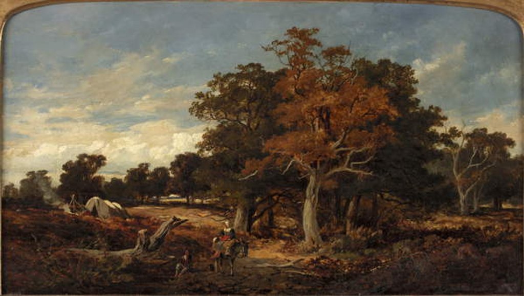 Detail of Landscape with Gipsy Encampment by School English