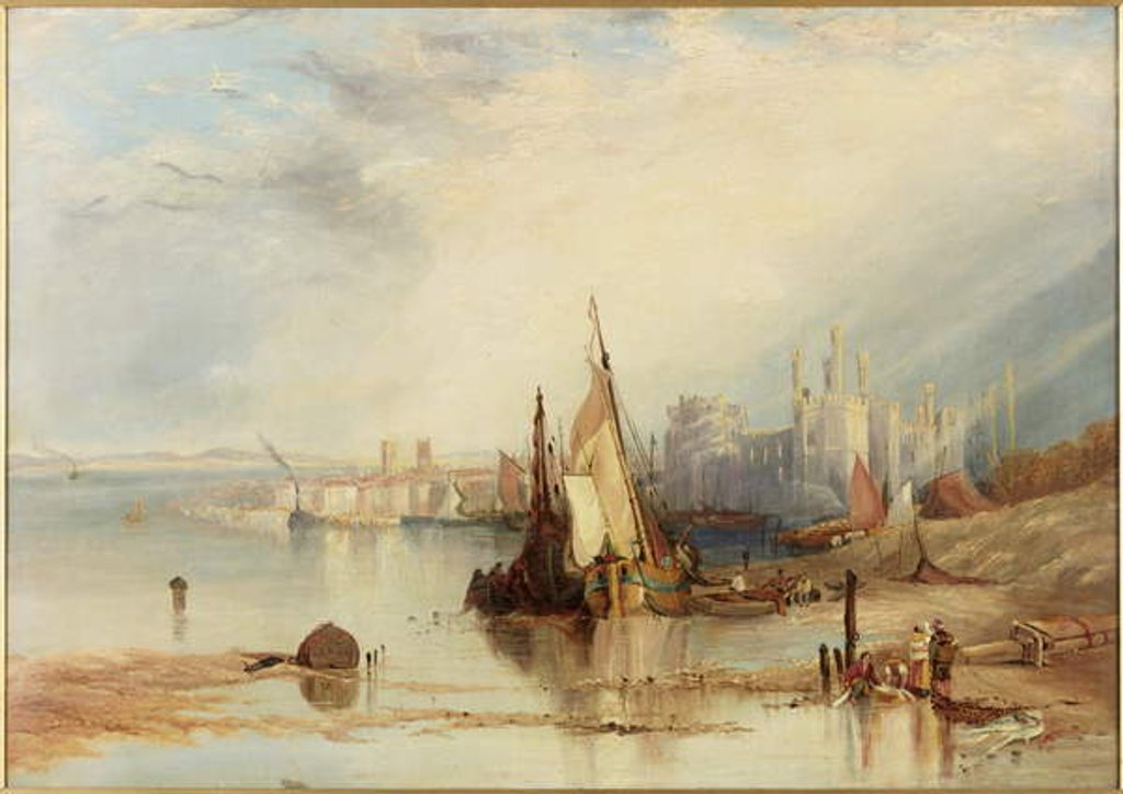 Detail of Caernarvon Castle by English School