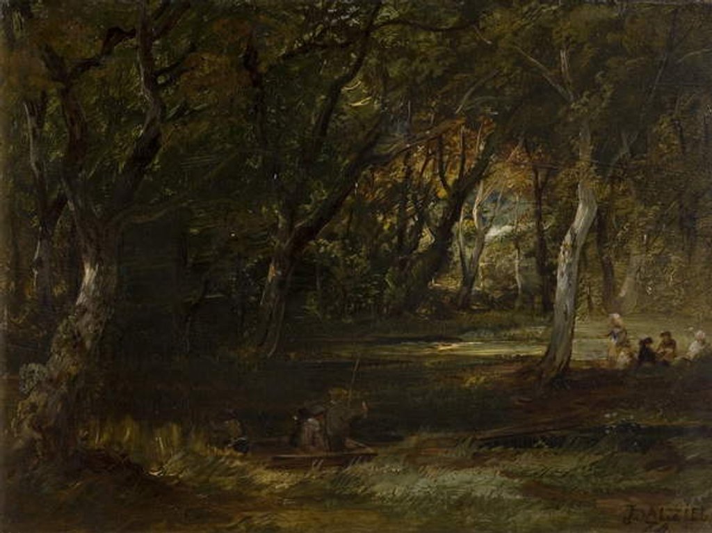 Detail of Figures in Woodland) by James B. Dalziel
