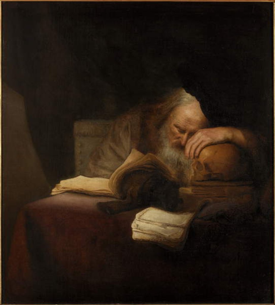 Detail of A Philosopher by Salomon Koninck