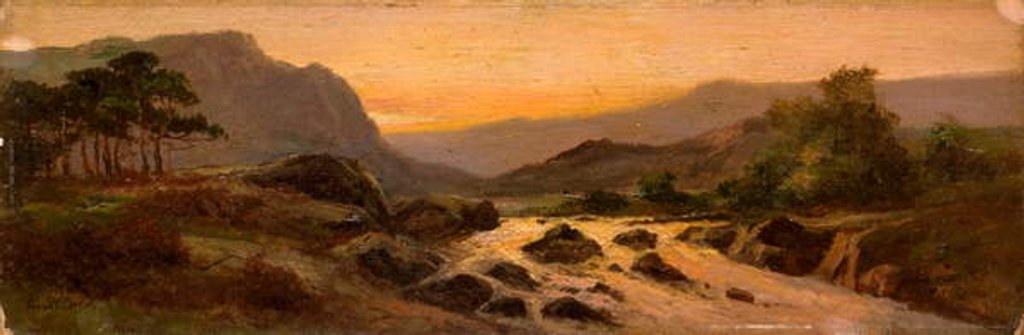 Detail of Sunset, Rocky Stream by Frank Thomas Carter