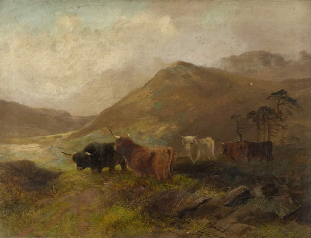 Detail of Summertime on the Cheviots by Thomas Henry Gibb