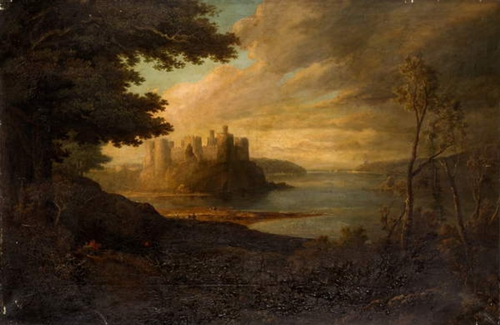 Detail of Conway Castle by Thomas Miles Richardson