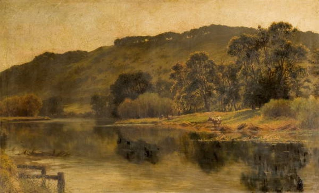 Detail of River Landscape by Richard William Halfnight