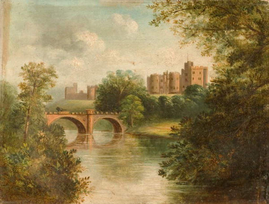 Detail of Alnwick Castle, 1850 by J. Sharkey