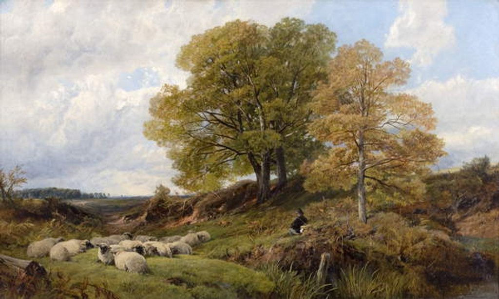 Detail of Woodland Scene by Frederick William Hulme