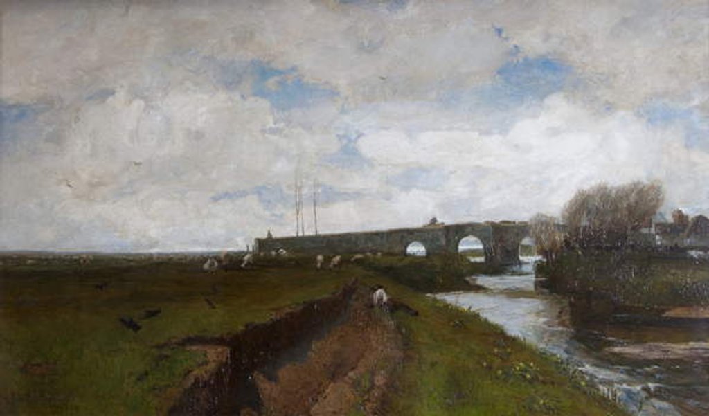 Detail of On the Medway - Breezy March by John William Buxton Knight