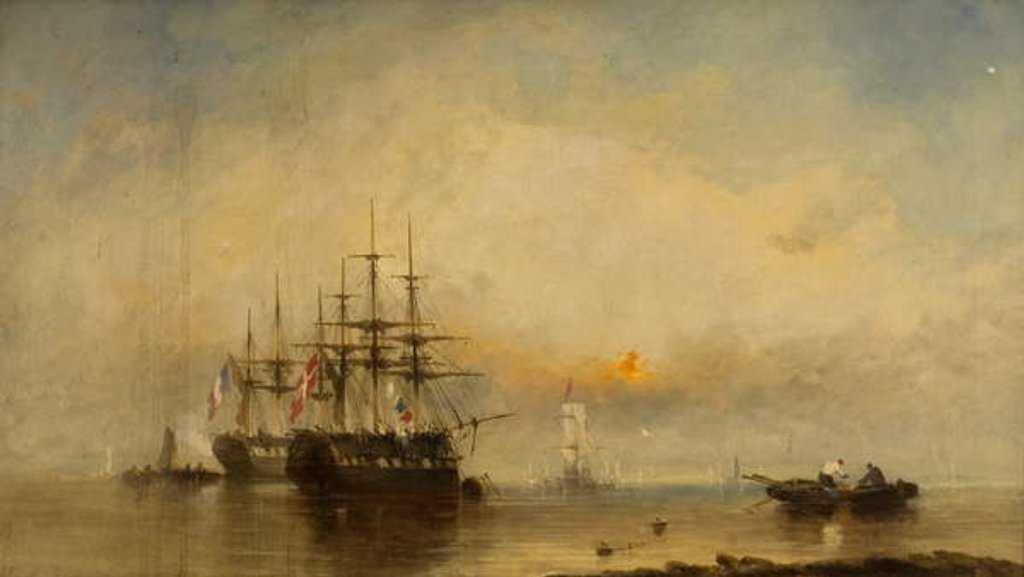 Detail of Evening on the Medway by William McAlpine