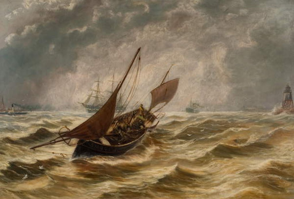 Detail of Seascape by Bernard Benedict Hemy
