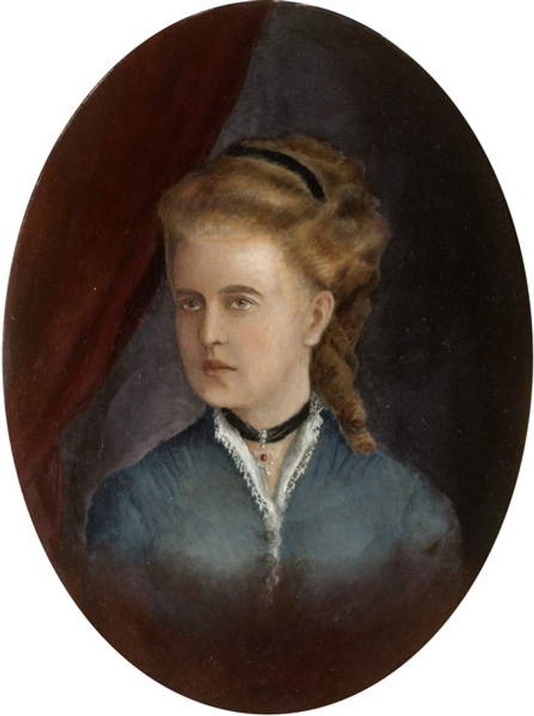 Detail of Portrait of a Young Woman by English School