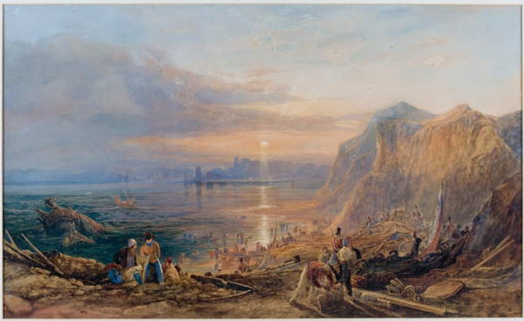 Detail of Breaking up of a Wreck at Tynemouth, 1828 by Thomas Miles Richardson