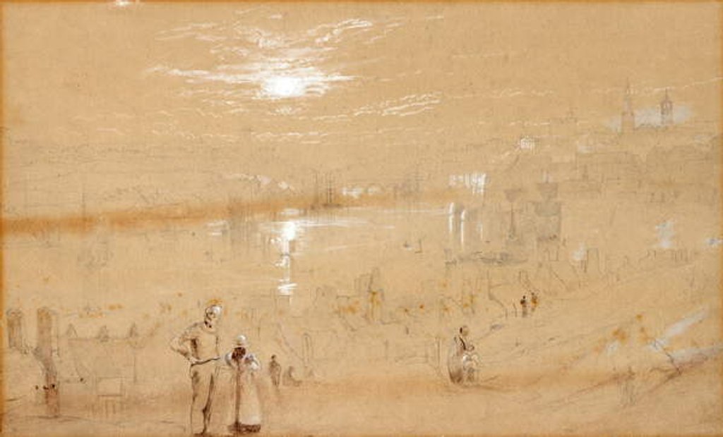 Detail of Newcastle from St Anne's by Thomas Miles Richardson