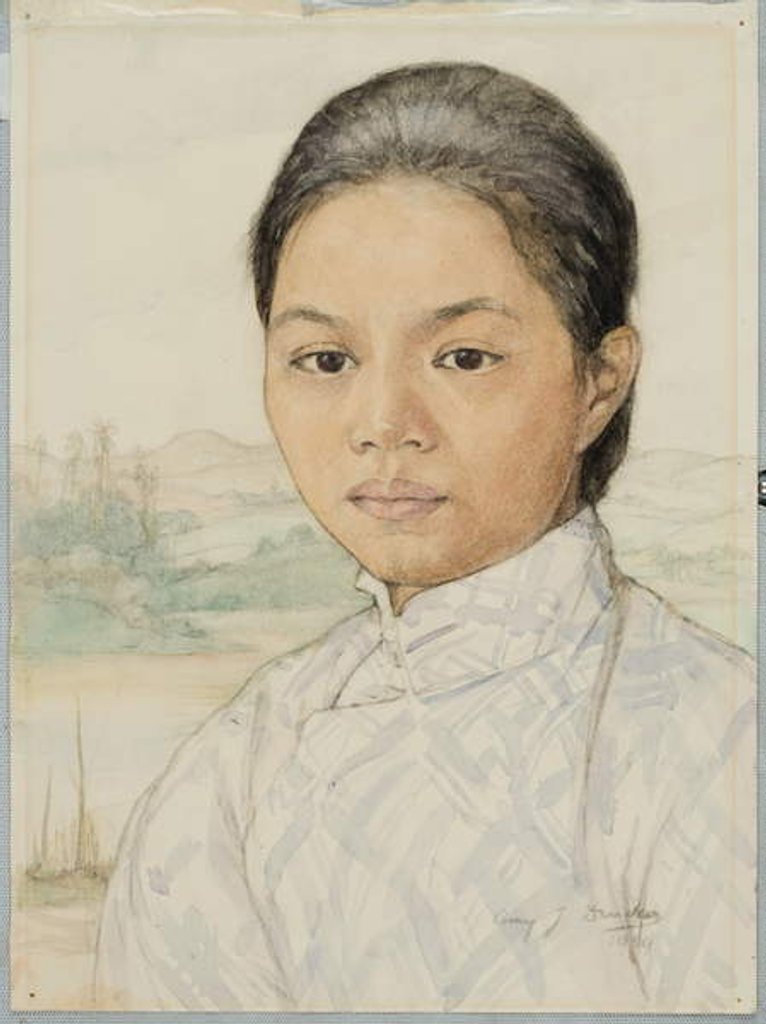 Detail of A Chinese Malayan Woman by Amy Julia Drucker