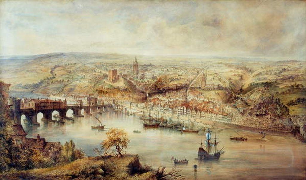 Detail of Newcastle upon Tyne in the Reign of Queen Elizabeth by John Storey