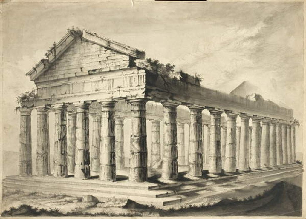 Detail of Ruined Greek Temple by English School