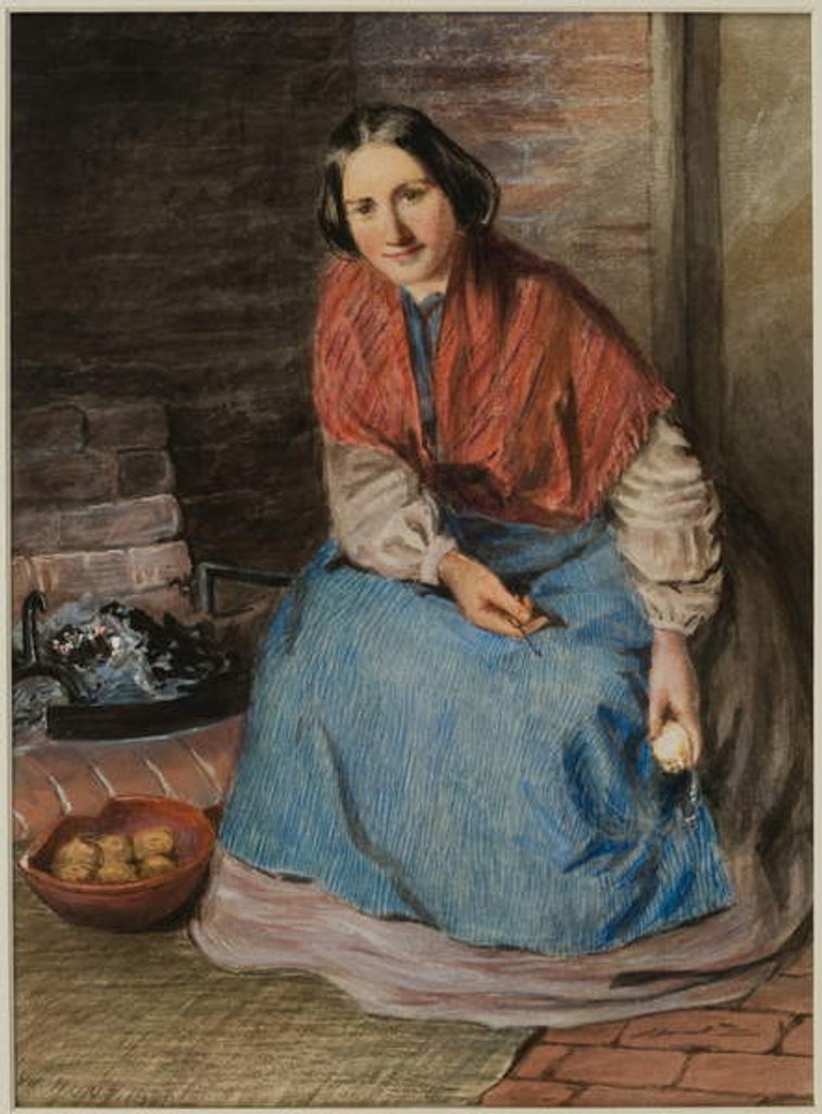 Detail of Woman Peeling Apples by William Henry Hunt