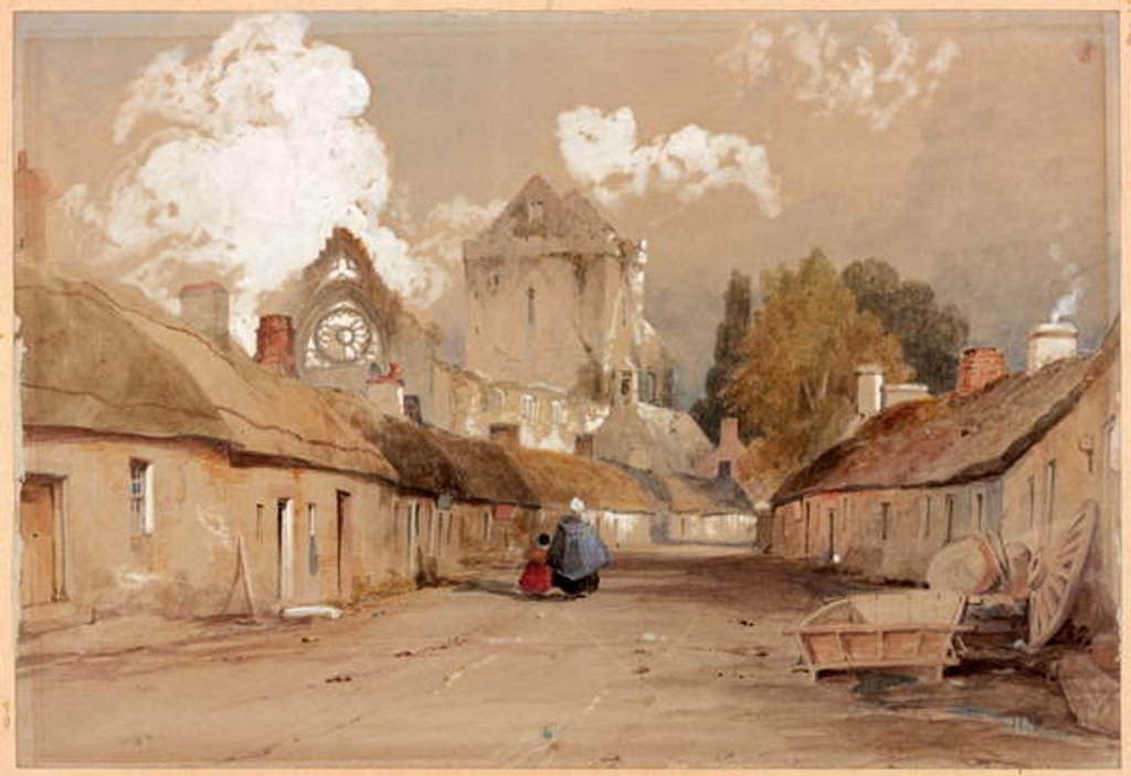 Detail of Sweetheart Abbey, Kirkcudbright by Thomas Miles Richardson