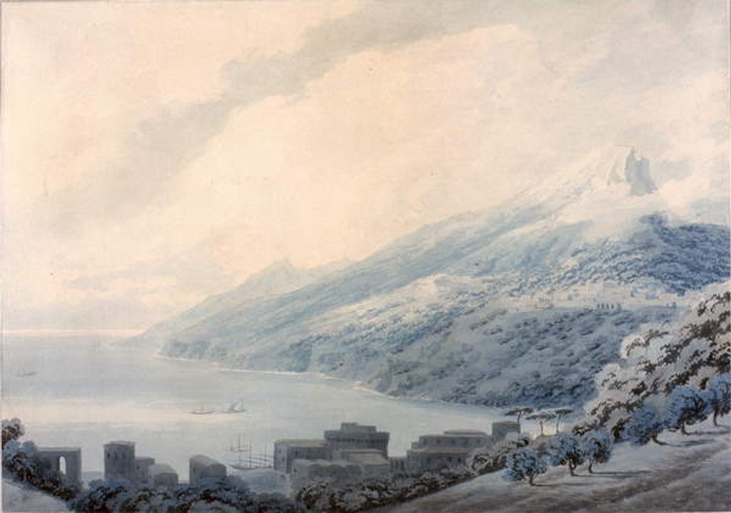 Detail of The Gulf of Salerno - Raito from Vietri by John Robert Cozens