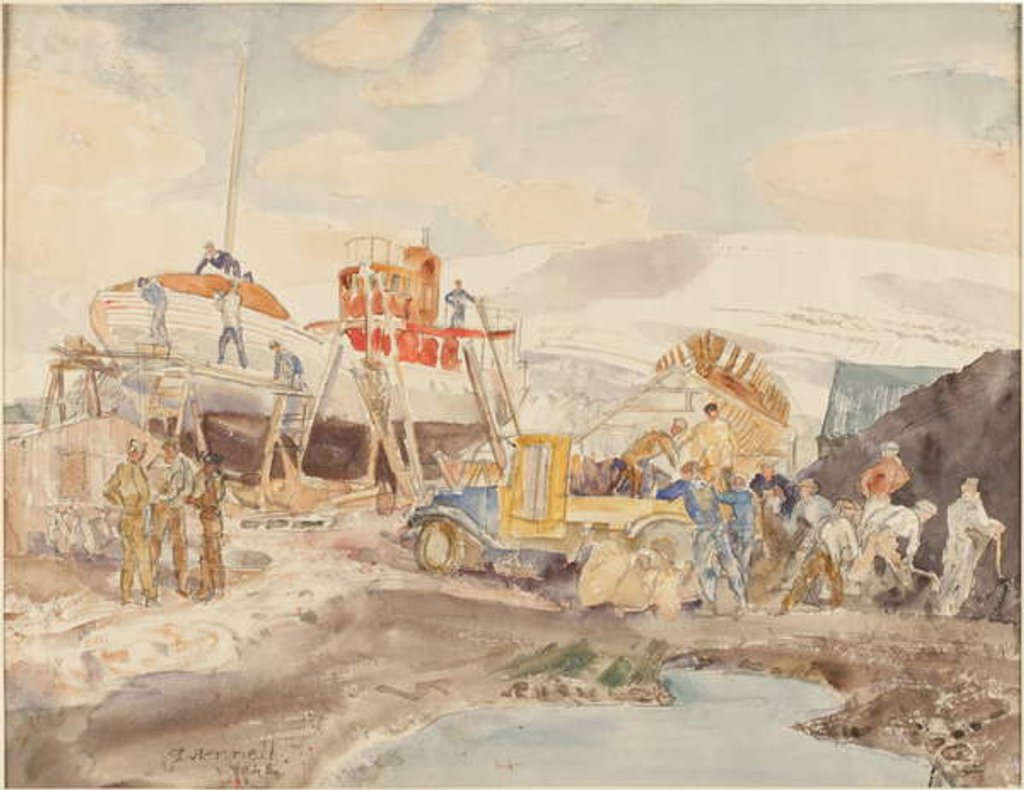 Detail of Coaling, North Quay, Akureyri, Iceland by Thomas Barclay Hennell