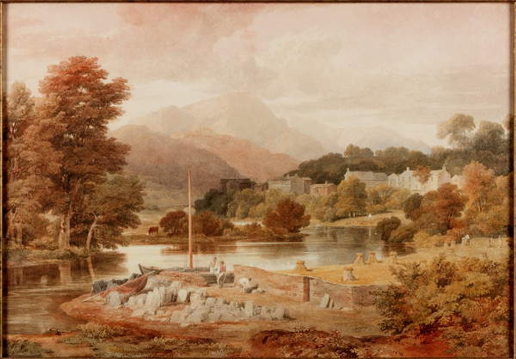 Detail of A Slate Wharf, Brathay by Ramsay Richard Reinagle