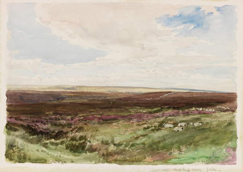 Detail of Moorland near Hart Leap Well, Yorkshire by Thomas Collier