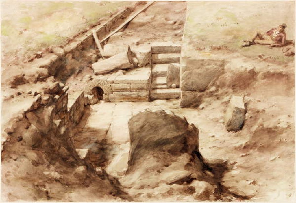 Detail of Bremenium, High Rochester in Redesdale by Henry Burdon Richardson